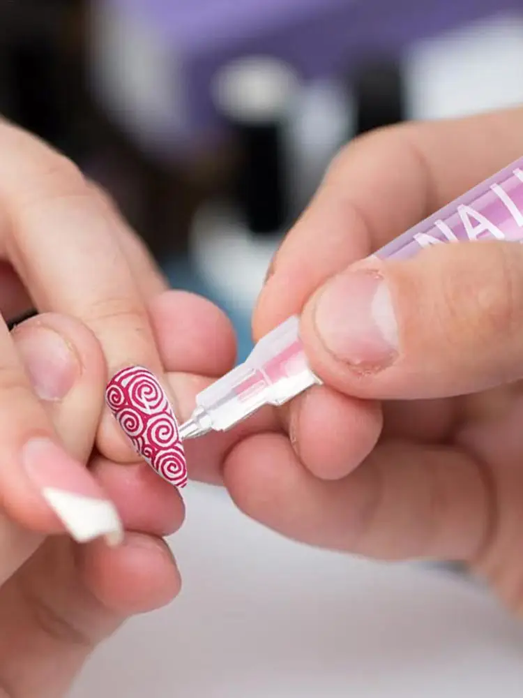 네일 마커 12색 빠른 건조 매니큐어 아트 페인팅 키트 미세 팁 그래피티 도팅 네일 드로잉 아크릴 펜 여성 소녀용