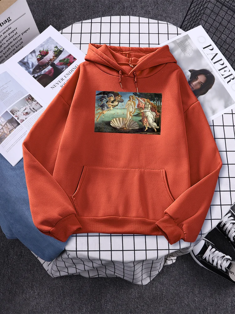 The Birth Of Venus Art Printed Women Sweatshirts Cartoon Loose Clothing Fashion Oversize Hoodies Autumn Fleece Hoody Female New