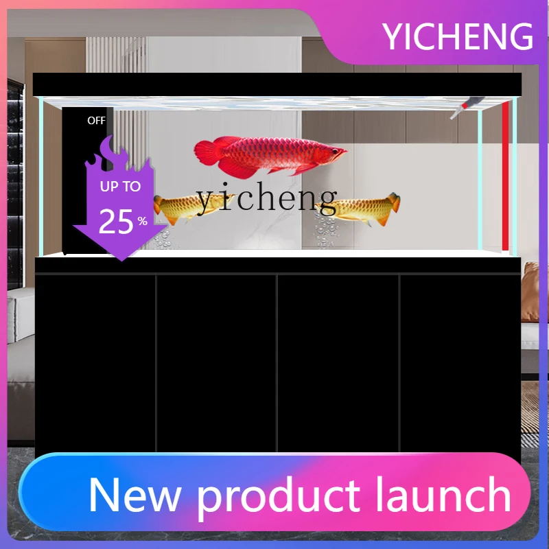 

LYY floor-to-ceiling household aquarium large fish tank living room water-free large screen porch partition cabinet