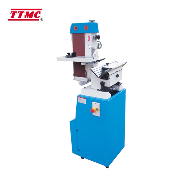 ماكينة صنفرة الحزام BKM250 TTMC وآلة شطب حافة الألواح المعدنية، مطحنة الحزام الصناعية للمعادن والخشب #2