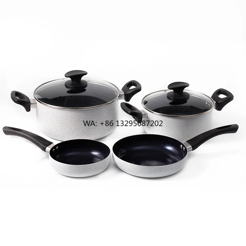 

Nonstick Coating Fry Pan Casserole Pot Set Bakelite Handle CD Bottom Mini Cookware Set