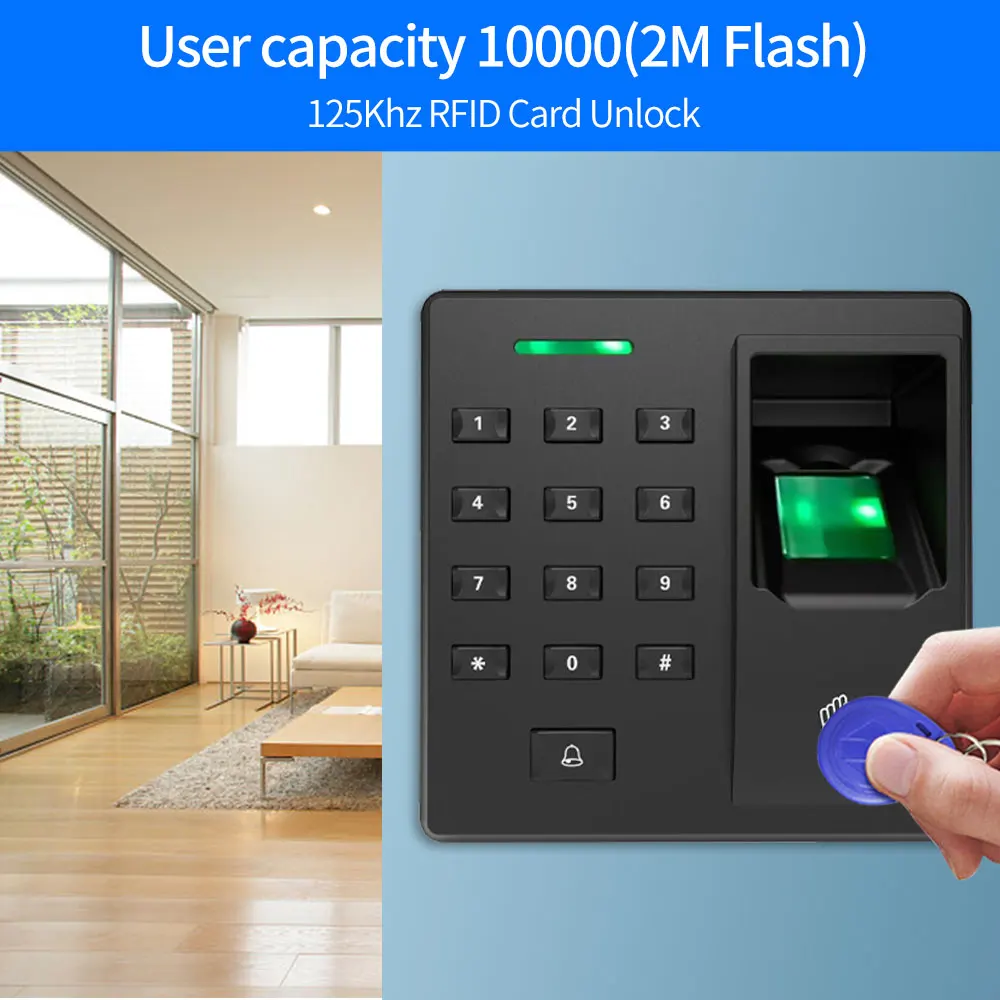 New Quality Biometric Keypad Fingerprint Access Control Machine Digital RFID Card Reader Scanner Sensor For Electric Door Lock