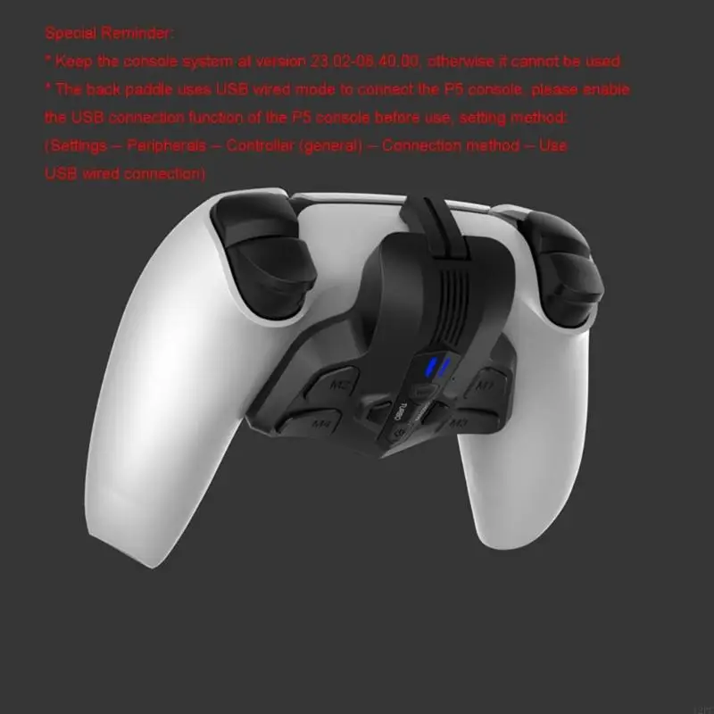 12PC Backplate Programable Remap Kit for  Sense PC Back Buttons with Turbos Macro Function RGB Back Paddles Attachment