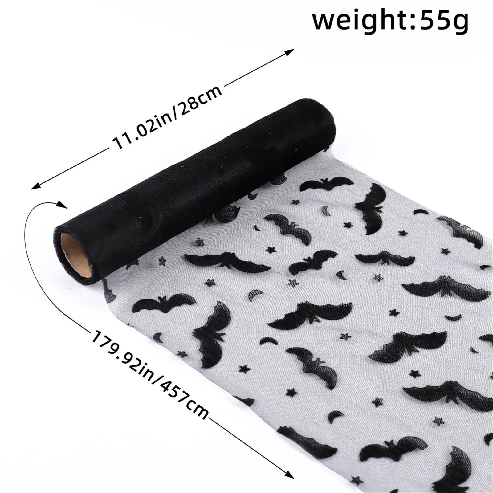 Halloween Tulle Roll Spider Web Tulle Ribbon Pumpkin Bat Print Tulle Roll For Wreath Making Halloween Decoration