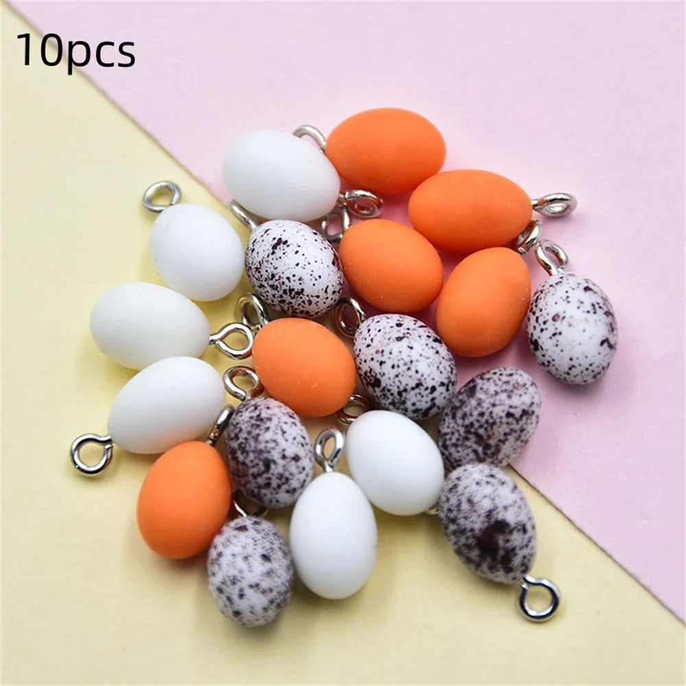 10pcs/Bag 3D Cute Eggs Simulation Quail Eggs Diy Resin Pigeon Eggs Miniatur Decor Home Miniature Food Play Decor Design