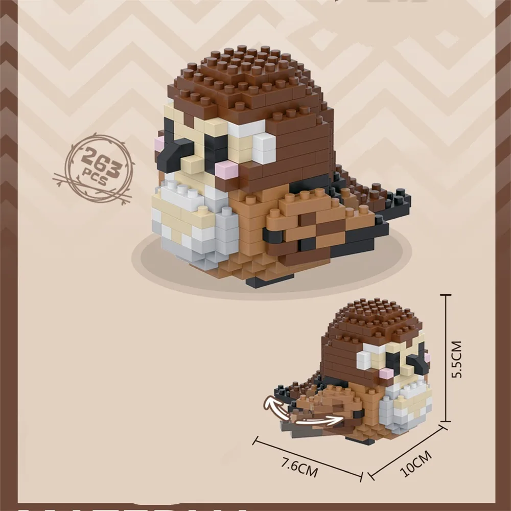 

New Cute Small Bird Building Blocks Set DIY Building Blocks Toy Bird Micro-particle Building Blocks 3D Educational Building Toys