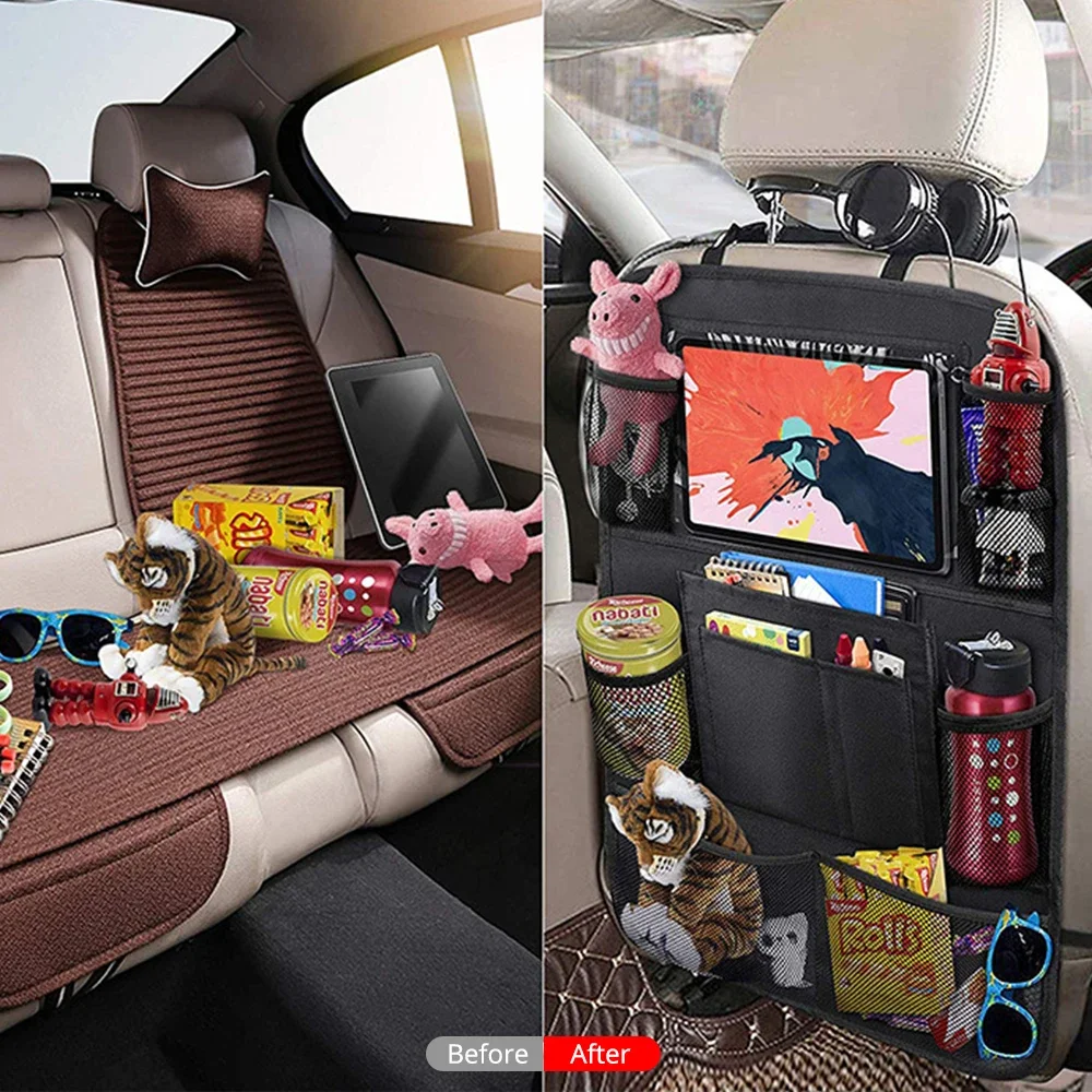 

1X Cars Backseat Bag Auto Storage Pockets Cover Seat Back Protectors Trip Kids Travel Stowing Tidying Interior Accessories Tools