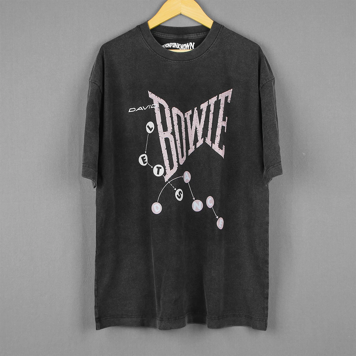 Let's Dance Pop Rock Music David T Shirt Bowie New Wave Cotton Soft Hand Printing Men's Top Graphic Unisex Clothing Washed Shirt