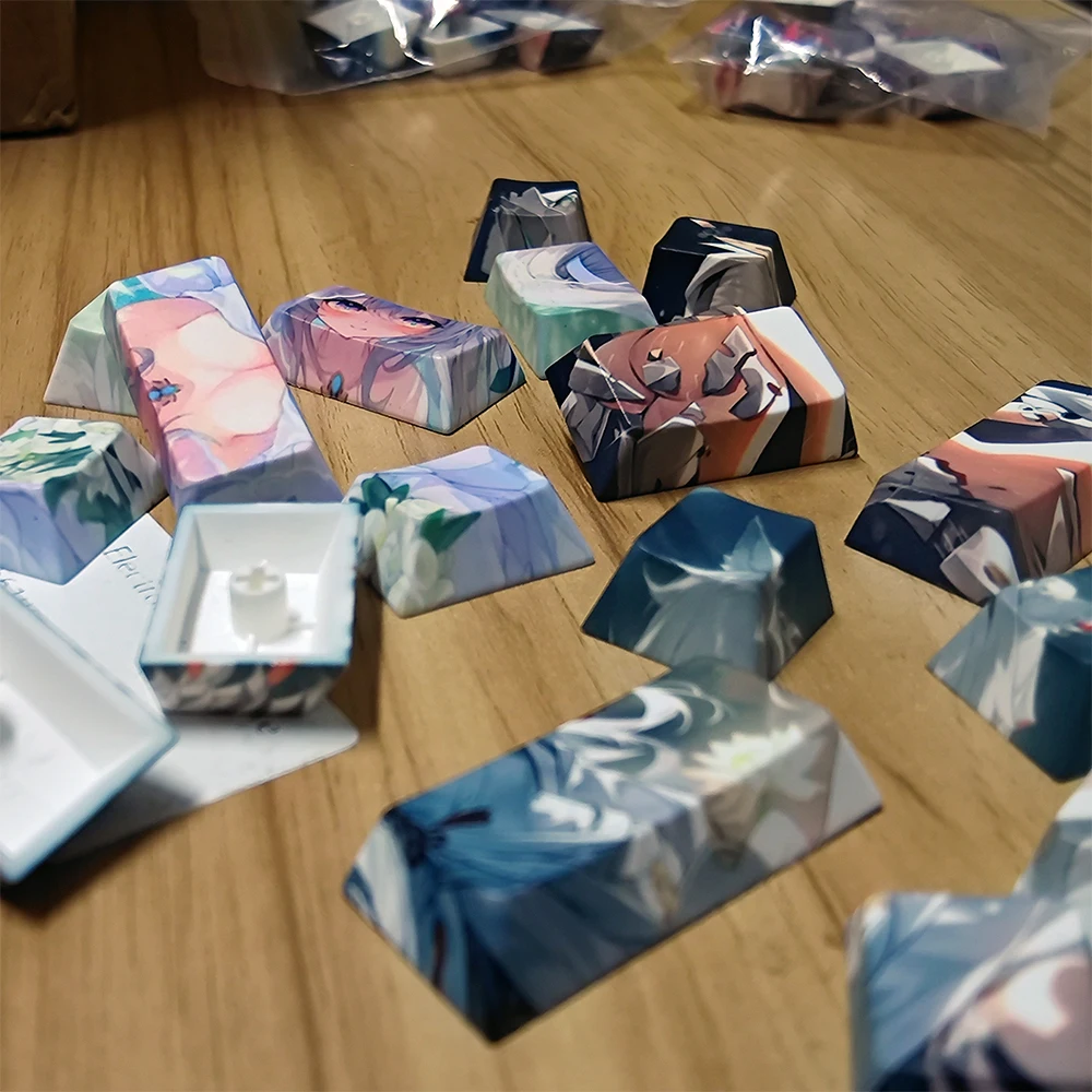 

7Keys Honkai Star Rail FeiXiao Keycap PBT Acheron Firefly Keycaps Cartoon Anime Gaming HD Print Key Caps For Mechanical Keyboard