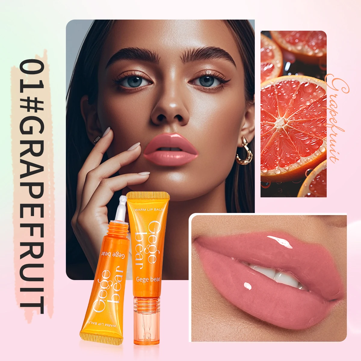 Fruit Essence เปลี่ยนสีลิปบาล์ม Moisturizing Moisture Clear Long-Lasting Locking Lip Brightening Lip Balm