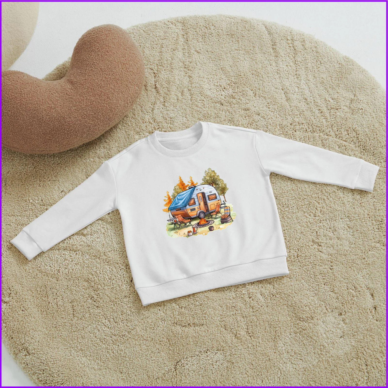 Vacation And Travel Caravan Van Camping Sja696 Kids Boys Girls Hoodies Sweatshirts Designer Luxury Pink Chile Cosplay Letter Fas