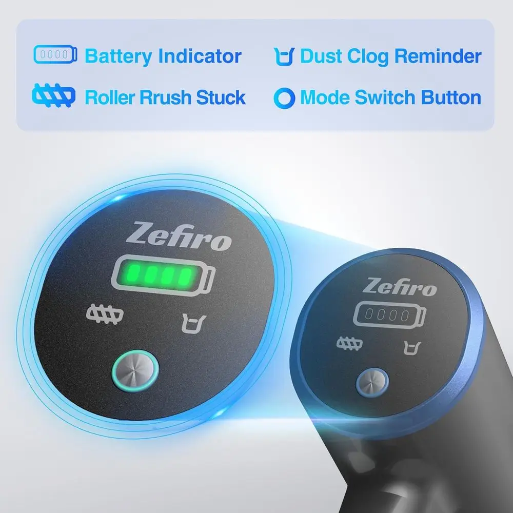 Aspirapolvere senza fili da 450 W 40 kPa da 50 minuti con pattumiera anti-groviglio da 1,5 litri per casa, peli di animali domestici, tappeti e pavimenti