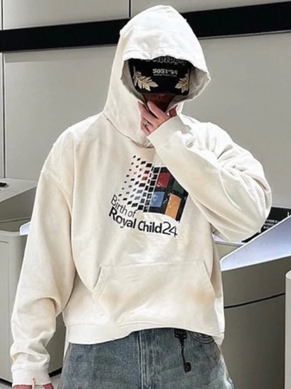 

Borc Welcome Limited Edition Faded Толстовка с капюшоном ex Модный хлопковый длинный све Повседневная одежда Весна Осень Зима