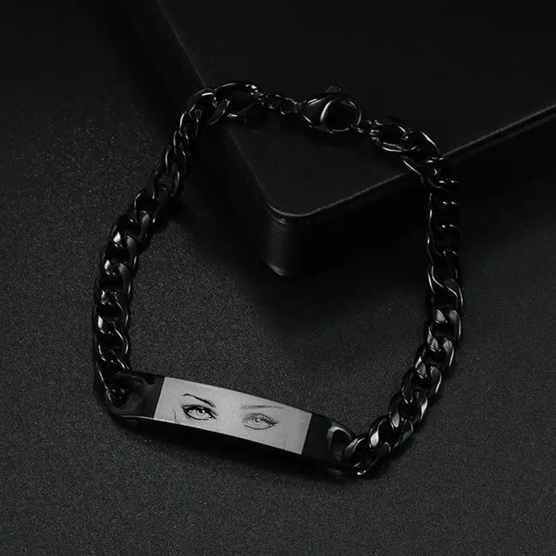 Benutzerdefinierte Augen Foto Armband personalisierte Augen Bild Armbänder gravierte Liebhaber Auge Edelstahl Valentinstag Schmuck Geschenk – Detail 8