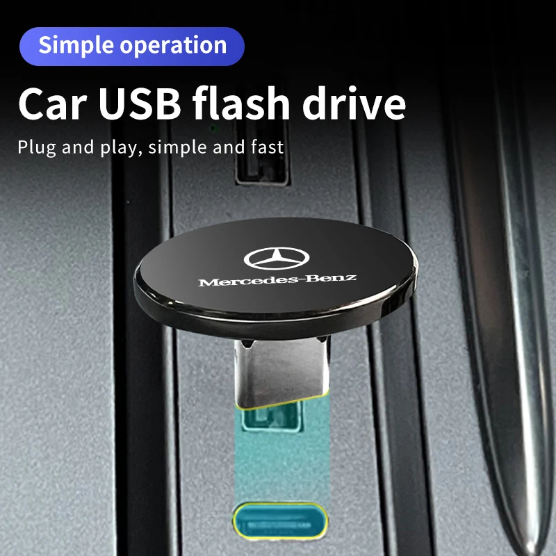 شعار السيارة U القرص محرك فلاش نوع C USB تخزين الذاكرة الملحقات لمرسيدس بنز ABC E S V الفئة W201 W210 W108 W205 W203 #3