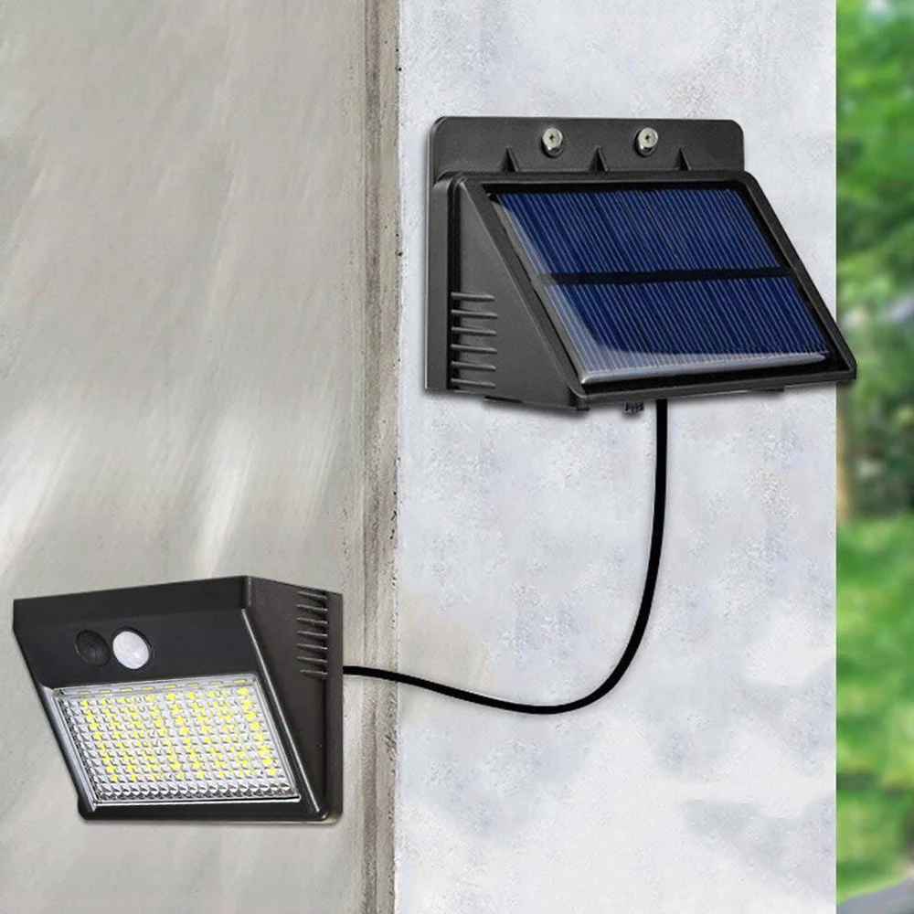 Lámpara Solar LED con Sensor de movimiento PIR para exteriores, impermeable, de inducción del cuerpo humano, luz de calle, decoración de jardín,