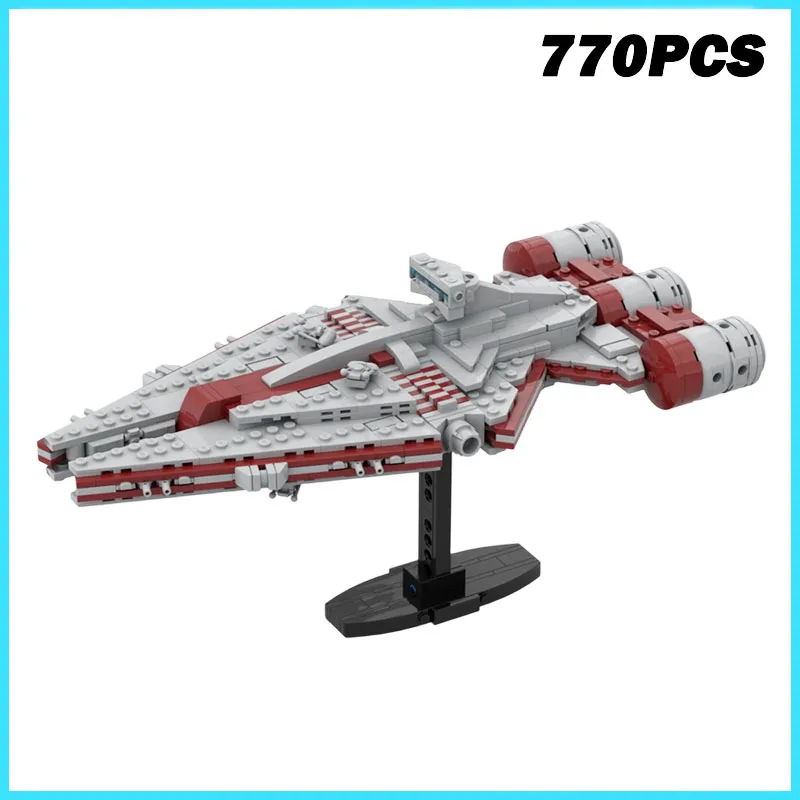 770PCS Arquitens-Klasse Licht-Cruiser Ruimteschip Ruimte Oorlog Vechters Model MOC Bouwstenen Bricks Assemblage Speelgoed Kinderen volwassen Gift
