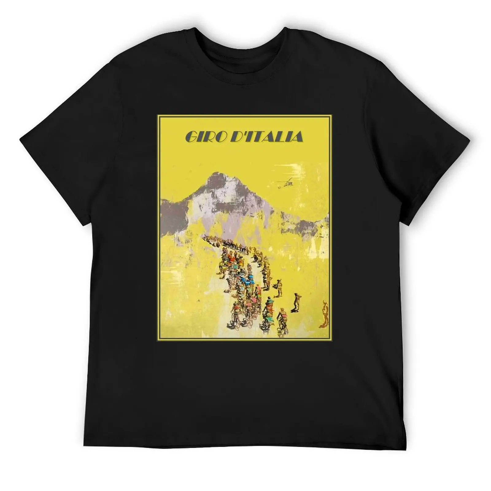 

GIRO D ITALIA : Vintage Bike Racing through The Alps Advertising Print T-Shirt Funny t-shirts man clothes men t shirt