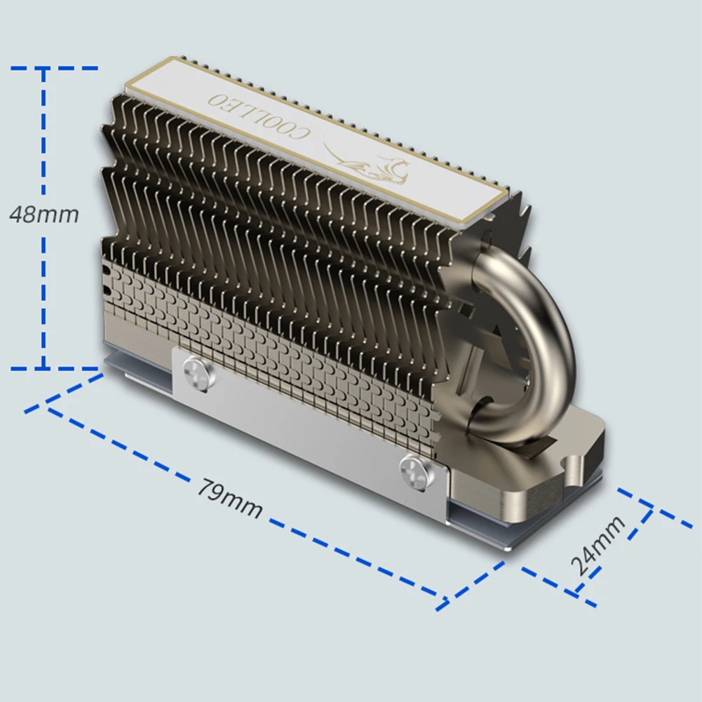 1/2/3PCS SSD радиатор алюминиевые плавники SSD радиатор охладителя двойной сварной антигравитационной тепловой трубы для M.2 2280 SSD