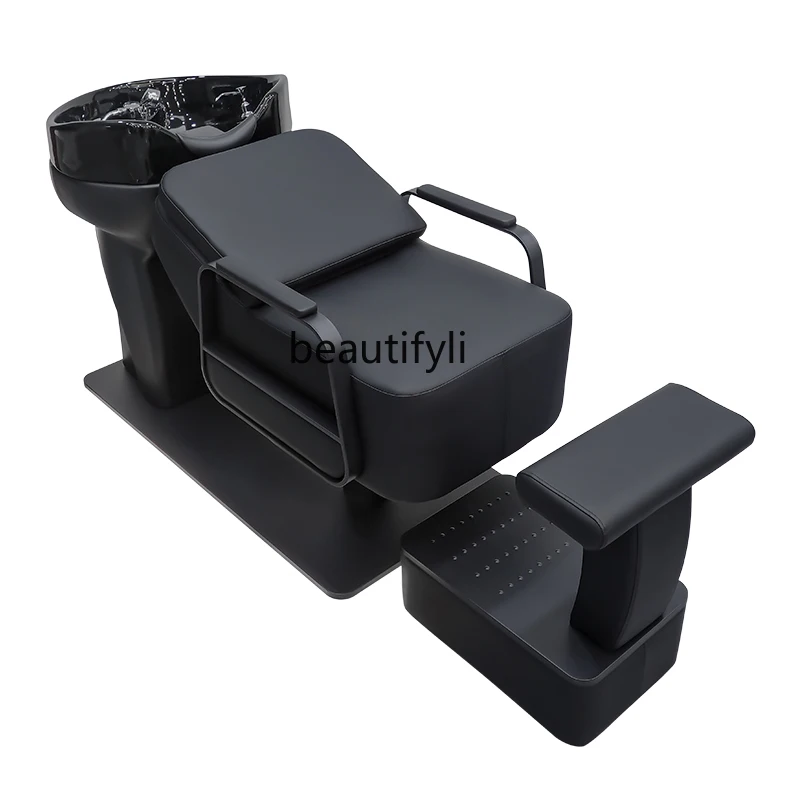 

Shampoo Chair Barber Shop Hair Cutting Special Flushing Bed Hair Salon Beauty Ceramic Deep Basin Flushing Bed