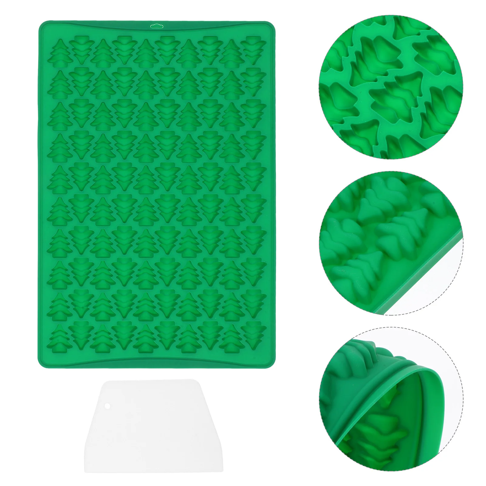 

1Set Christmas Tree Silicone Baking Molds 100 Grids Chocolate Candy DIY Kitchen Tools Silicone Fondant Mold Cake Mold