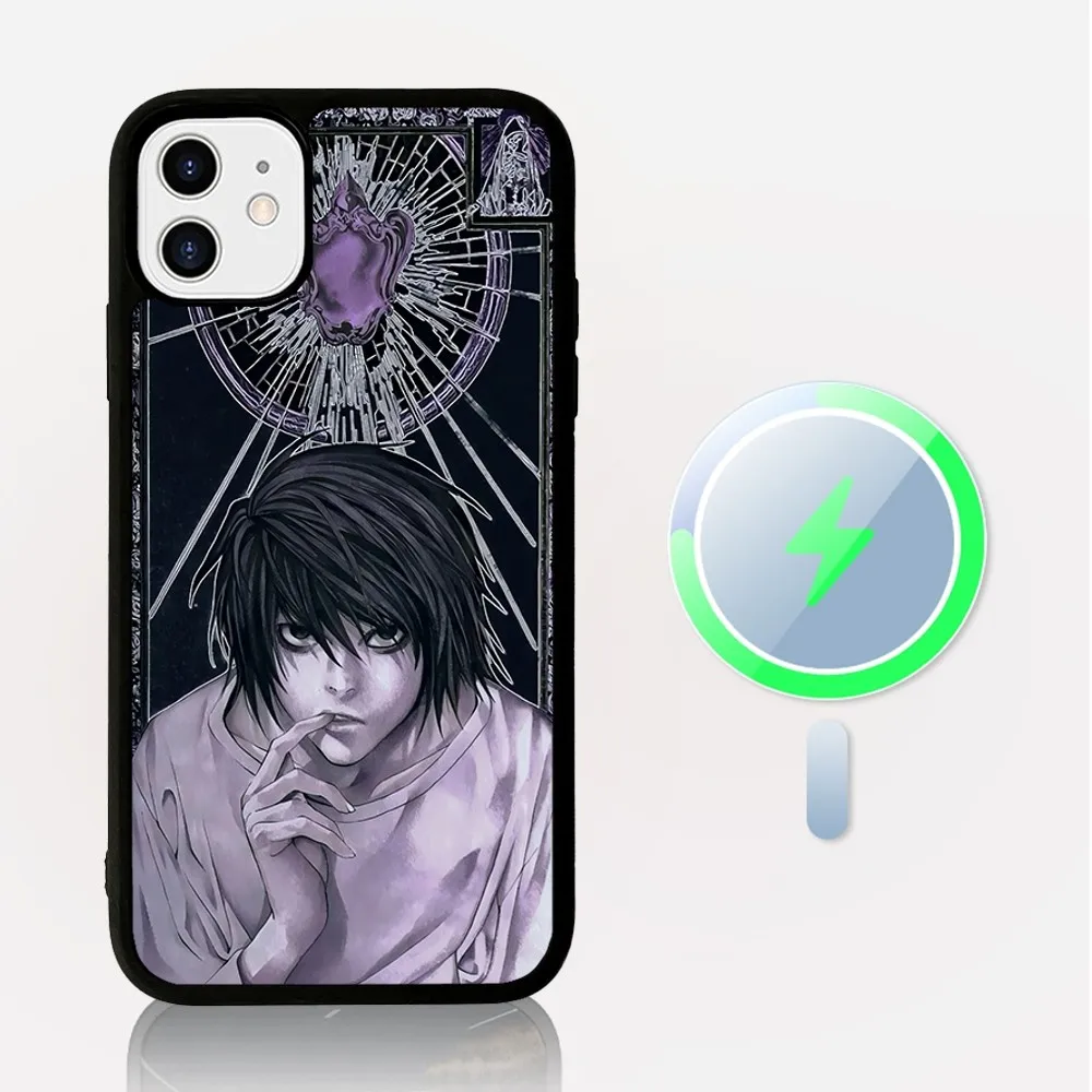 Etui magnetyczne na telefon Hot Anime D-Death N-Note do iPhone'a 16 14 13 12 11 15 Pro Max Plus do Magsafe Wireless Charge Cov