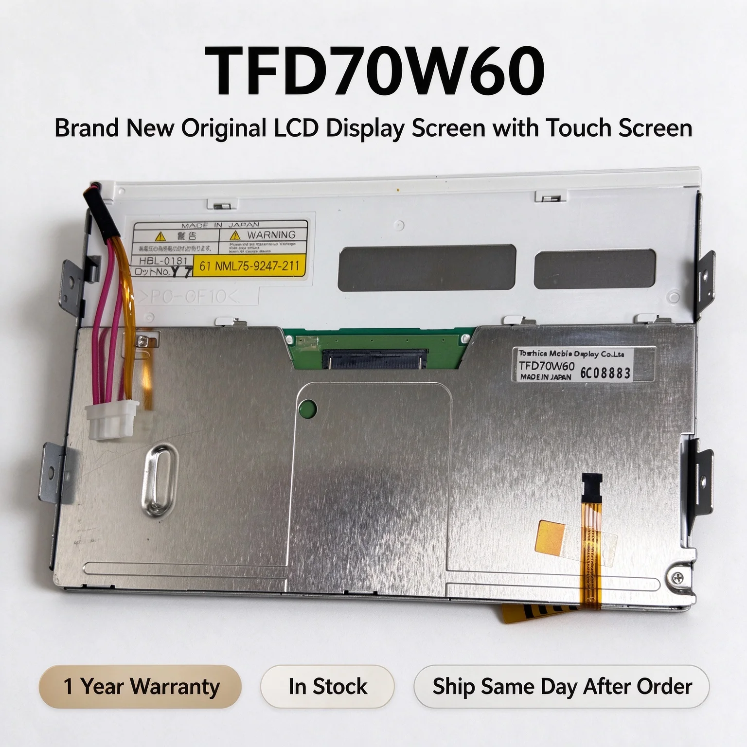 For TFD70W60 New Original 7 Inch CCFL TFT-LCD Display with Touch Screen