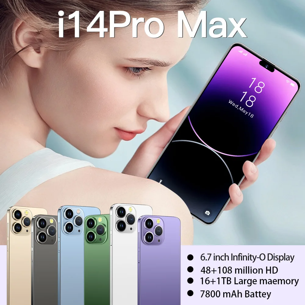 smartphone-android-i14-pro-max-grand-ecran-67-reseau-3g-telephone-portable-bon-marche-s23ultra-savoir-a-chaud