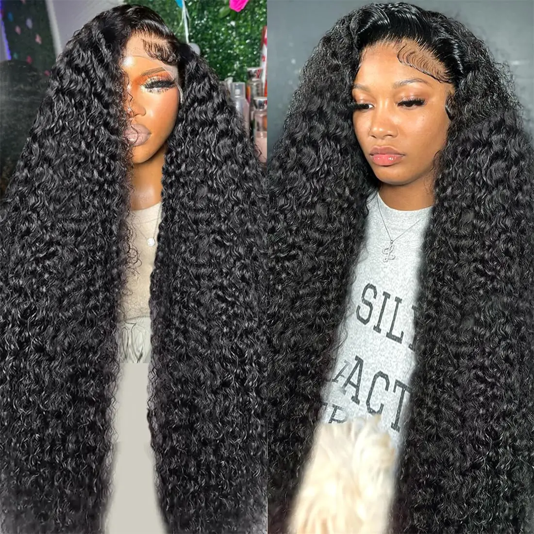 13x4 13x6 Deep Wave Lace Front Wigs Human Hair Pre Plucked 180% 4X4 HD Transparent Curly Lace Closure Human Hair Wigs for Women