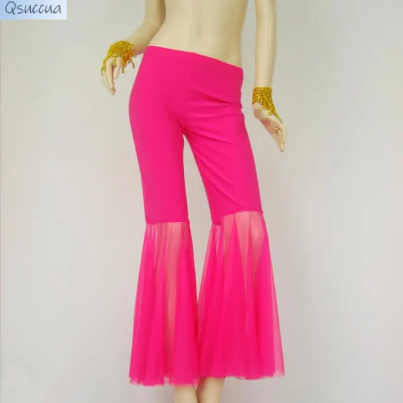 Belly Dance Dance Pants Mesh Flared Pants