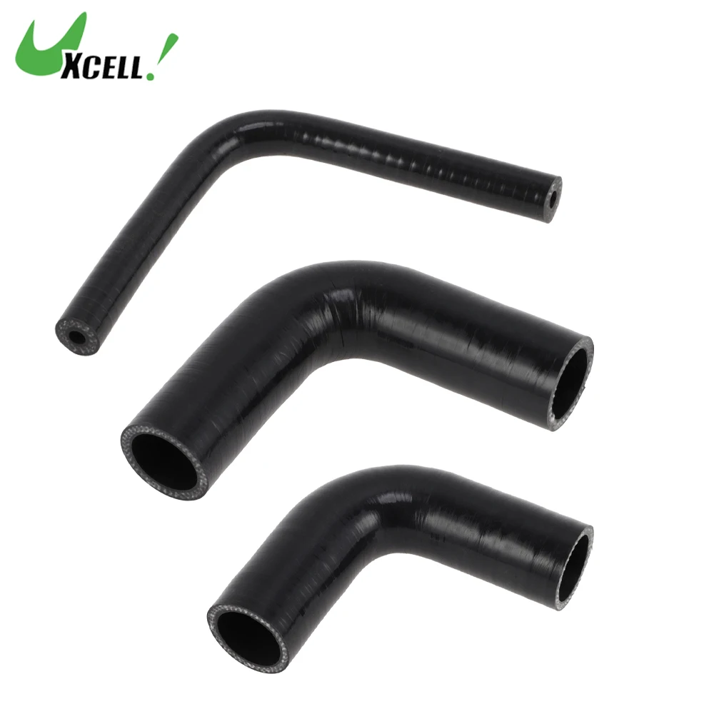 

UXCELL 90 Degrees Elbow Coupler Silicone Hose 6/8/10/13/16/19/22/25/28/30/32/35mm ID Air Intake Pipe Radiator Coolant Tube Black