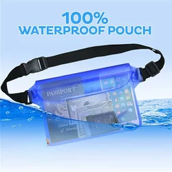 3 Layers Waterproof Sealing Drift Diving Swimming Waist Bag Skiing Snowboard Underwater Dry Shoulder Bag for Phone Fanny Pack