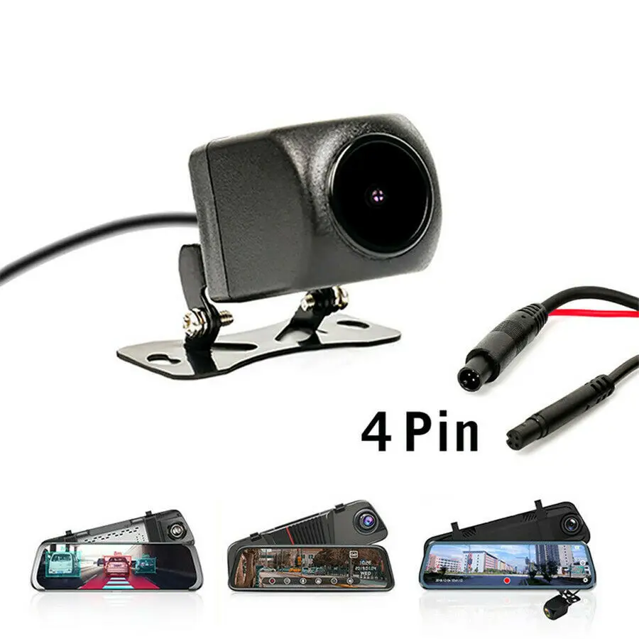 Cámara de visión trasera para coche, accesorios duraderos, conjunto práctico, 1080P, IP67, 4 pines, espejo de respaldo para aparcamiento