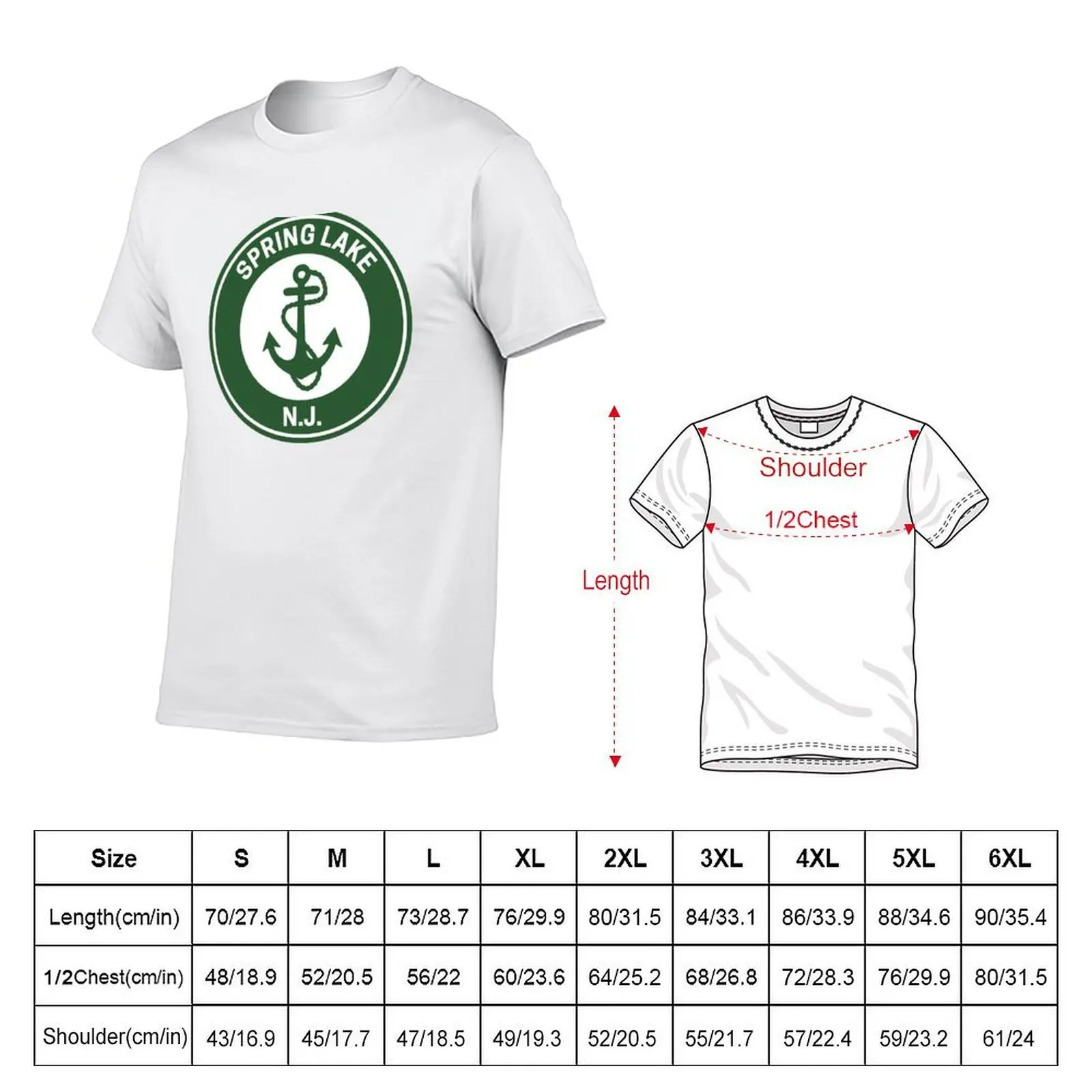 Vintage Spring Lake Anchor New Jersey T-Shirt t shirts for man pack white t shirts for man cotton soft T-Shirt