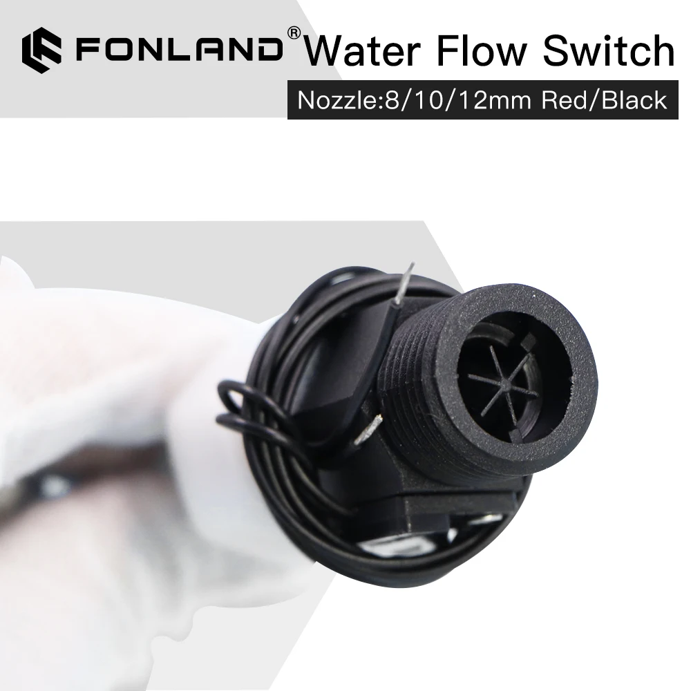 FONLAND 8/10/12mm Nozzle Water Flow Sensor Switch Meter G1/2"Pressure Controller Automatic Circulation Pump Thread Connector