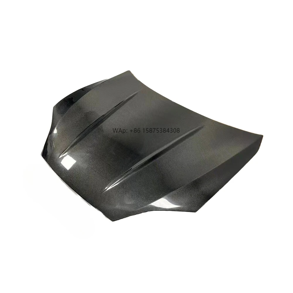 

For Model S 2014-2022 KR Style Carbon Fiber Hood, Gloss Finish, Direct Replacement, Aggressive Styling Upgrade
