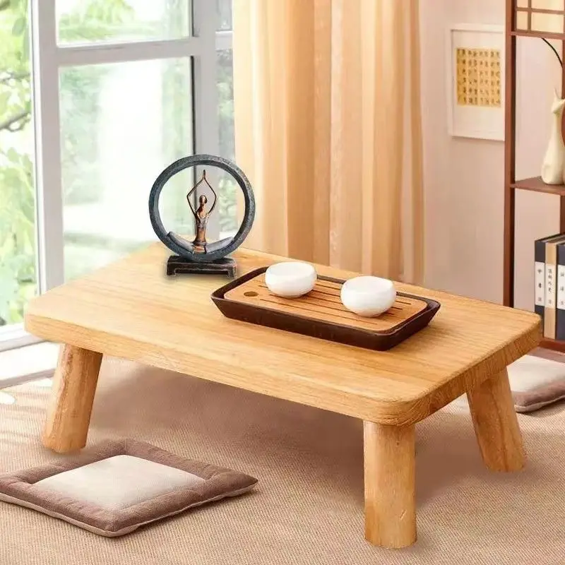 Solid Wood Bay Window Tea Bedside Small Desk Bedroom Carpet Low Home Small Tatami Kang Floor Table