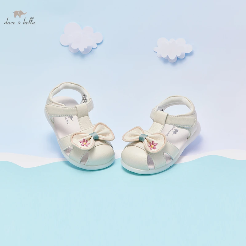 DB2222604 Dave Bella summer fashion baby girls bow appliques shoes cute children girl brand shoes