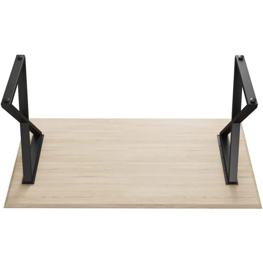 헤비 듀티 산업용 금속 책상 다리 2개 세트, X자형 28인치 높이, 검정색, 견고한 테이블 지지대용