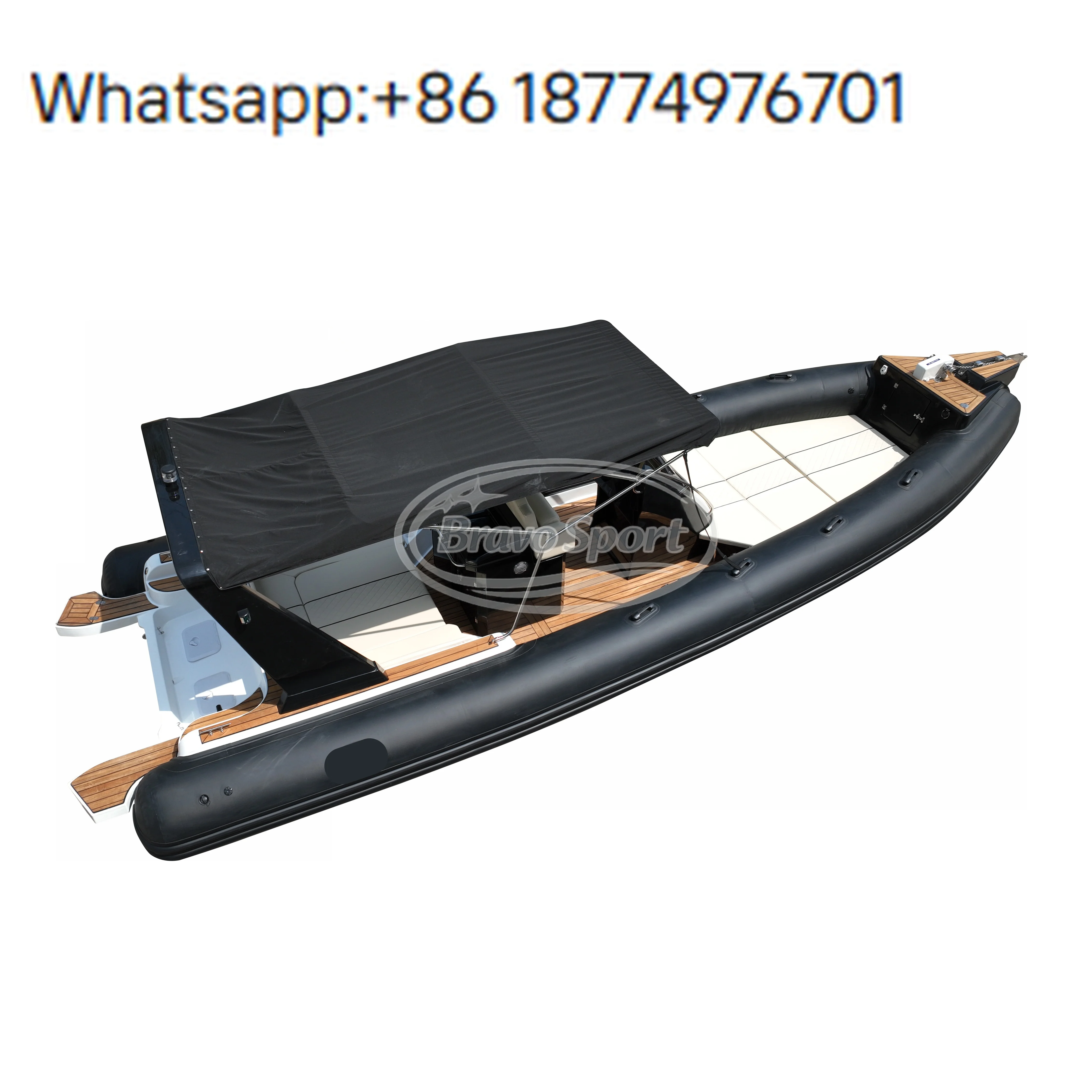 28ft 8.6 Meters Luxury Fiberglass Hull Hypalon Inflatable Boats for Saltwater