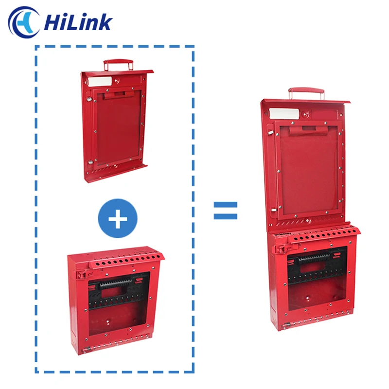 Durable Anti-Corrosion Group Lock Box Permit Control Station Include Display Case And Lock Key Store Lockout Station