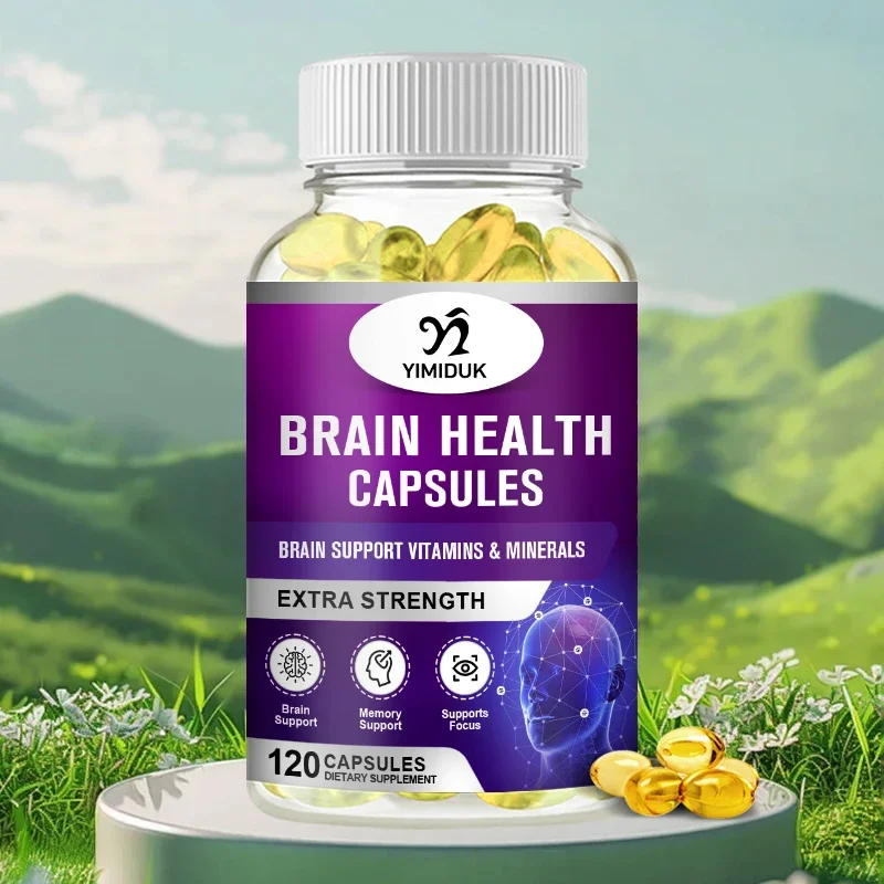 Ginkgo Biloba Capsules Memory Support Supplement, Brain Function & Mental Alertness, Focus, Concentration - 120 Pills