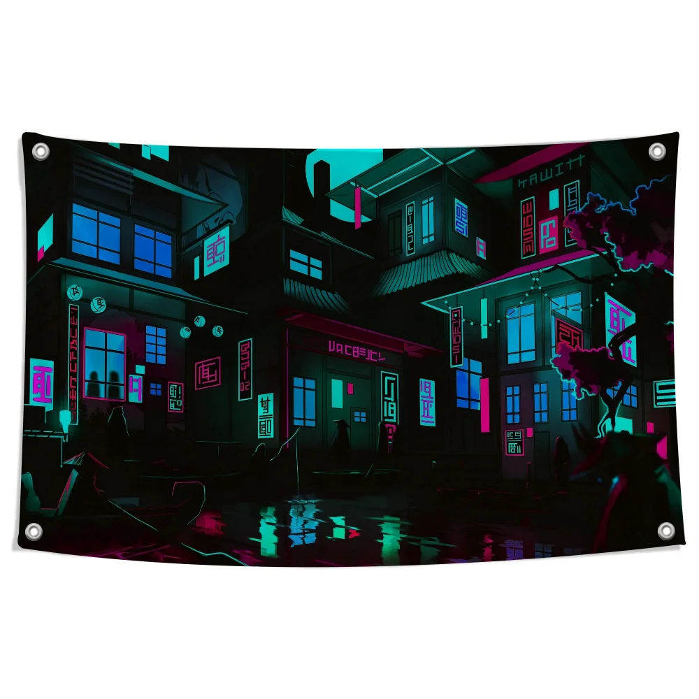 

Neon block Flag Home Decor Tapestry Flag to Hang Cartoon Garden Personalized Items Flags for Bedrooms Decoration