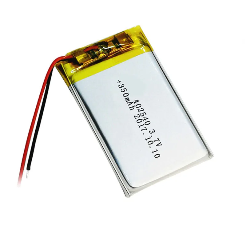 2/5/10/20 Pcs 3.7V 350mAh 402540 Lithium Polymer Ion Battery 2.0mm JST Connector