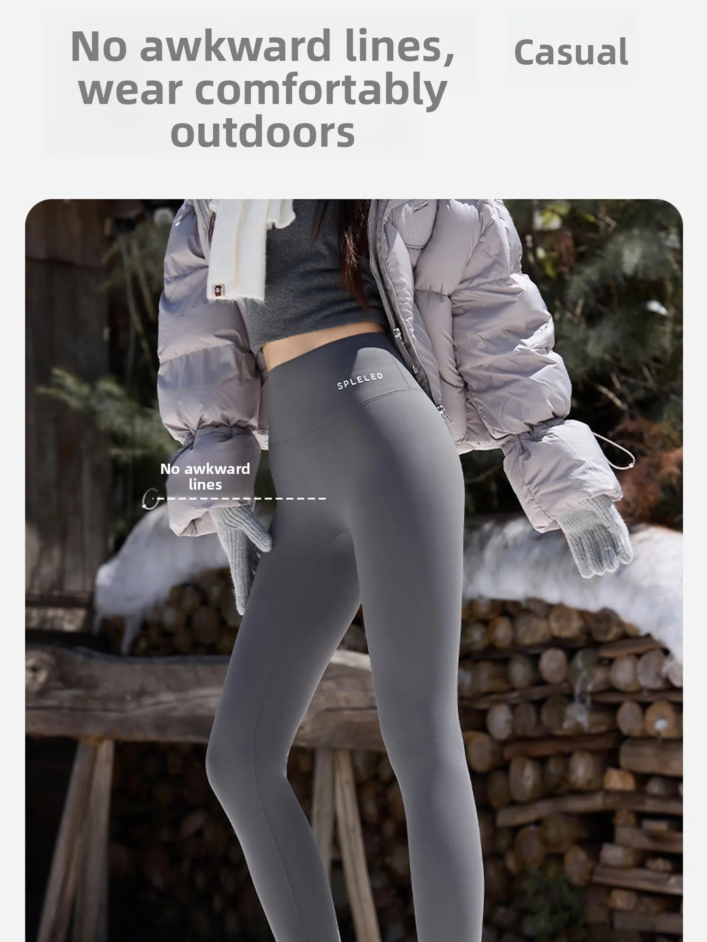 ay Fce Lined Extended Length Yoga Pants Women's High Waist Thi Warm Winter Bot Breathable Stretchy Leggings