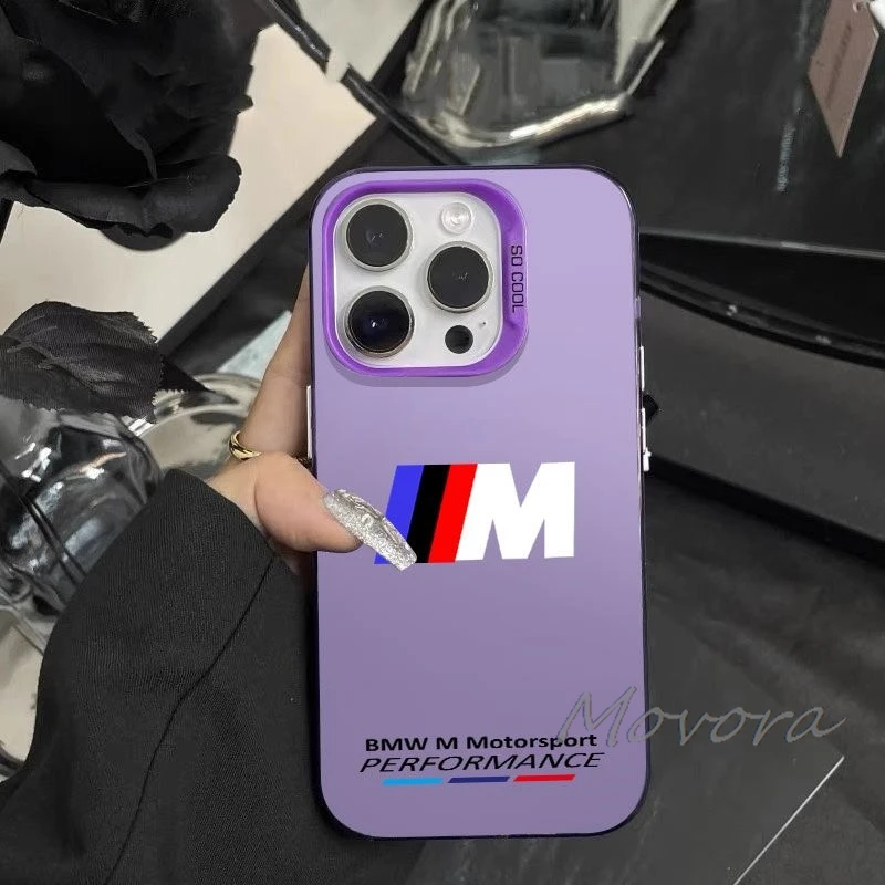 B-BMW-Car Phone Case For IPhone 17 Air 16 E 15 14 Plus 13 12 11 Pro Max 2 Soft Frosted Candy Transparent Jelly 2-in- Stickers view 4