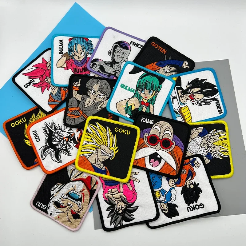 Dragon Ball Animation Peripheral Cartoon Embroidery Cloth Stickers Custom Backpack Clothing Patch Decoration Sticker Accessories