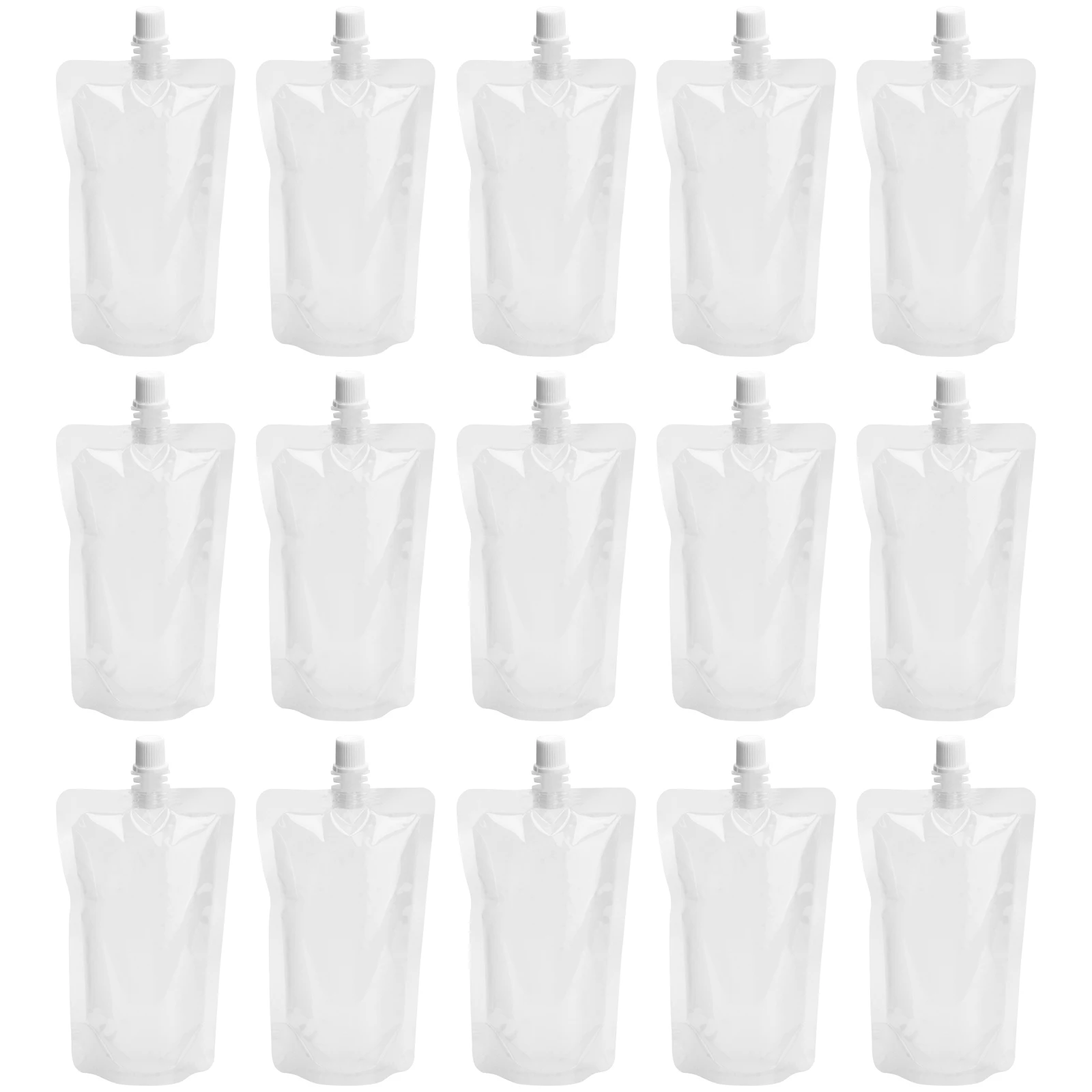 

50 Pcs Nozzle Sealed Packaging Bag Reusable Washable Plastic Flasks Drink Liquor Pouch Food Grade Safe Foldable Storage
