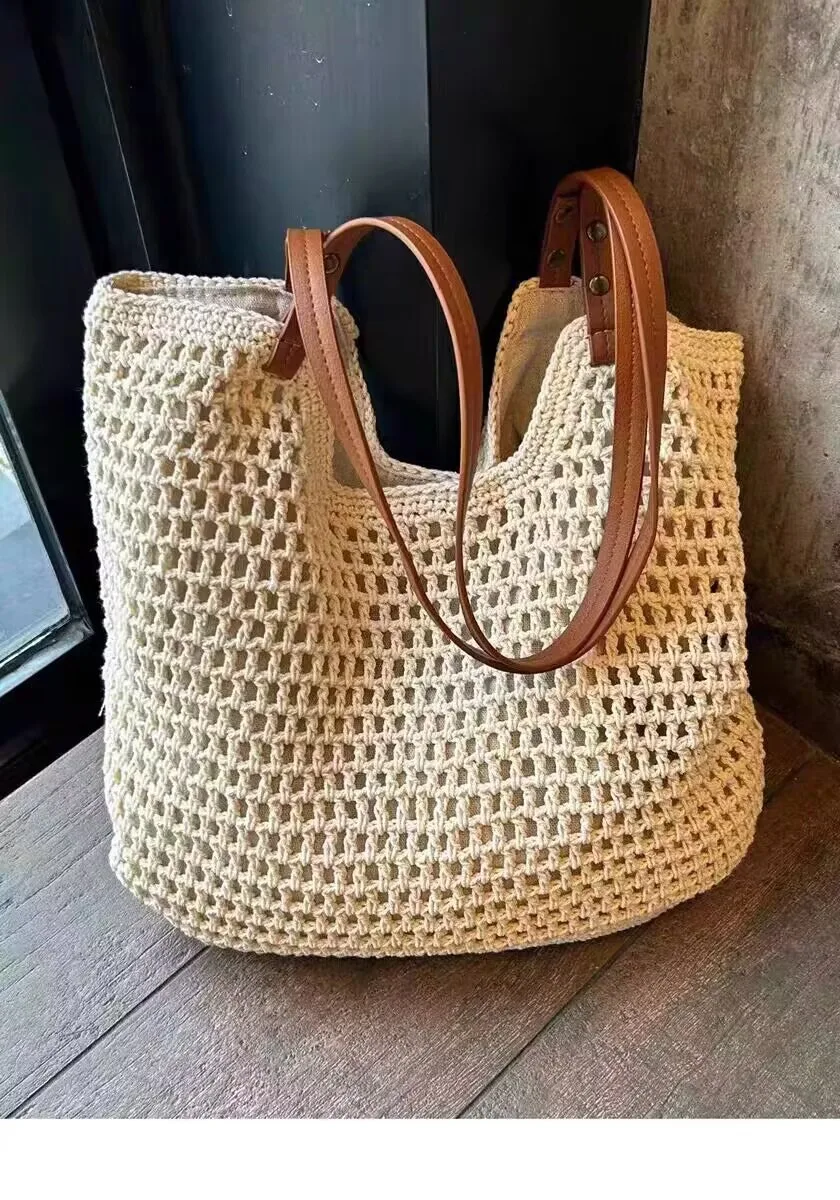 2024 New Trend Large Capacity Lightweight Shoulder Bag Ladies Beach Resort Bag Women Tote Bag