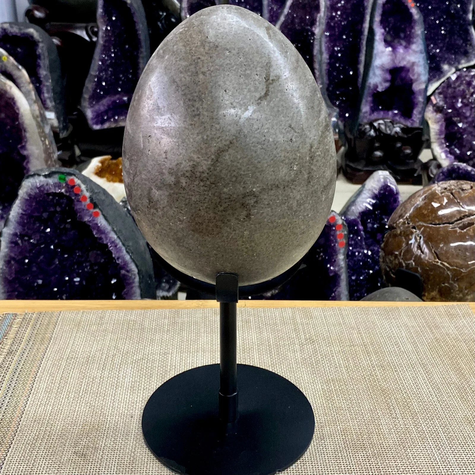 Natural Purple Crystal Caves Dinosaur eggs, Purple Quartz Crystal Cave Clusters Eggs, Minerals, Healing